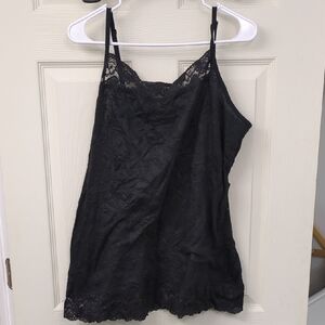 Maurices Black Lace-Trim Layering Tank Top